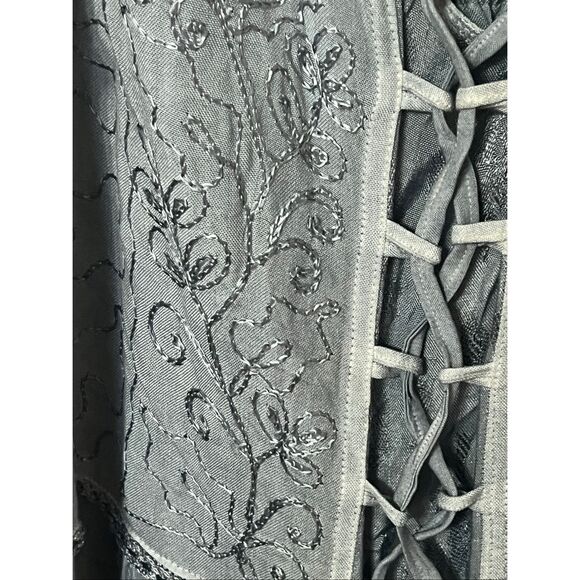 SCULLY WOMEN'S LACE-UP JACQUARD MIDI DRESS sz L - Picture 5 of 8